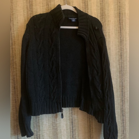 Evan Picone Sweater Cardigan Cotton Women XL Grey Sweater Top - Picture 1 of 4